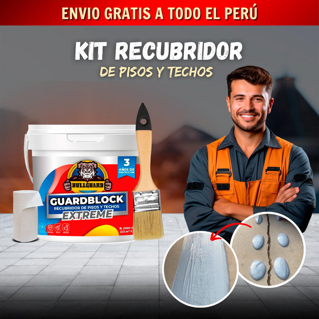 KIT RECUBRIDOR DE PISOS Y TECHOS + BROCHA + MALLA T1